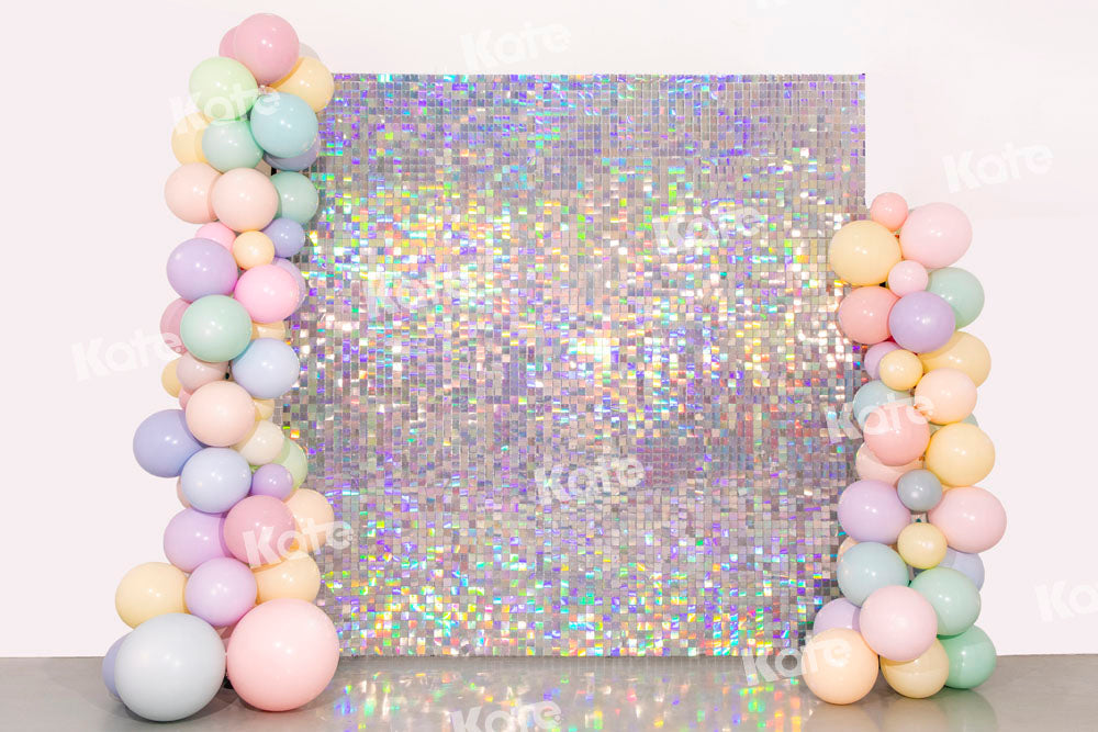Kate Rainbow Sequin Wall Backdrop Party Cake Smash Purple Designed by Emetselch(print, non-sequin props) - Kate Backdrop AU
