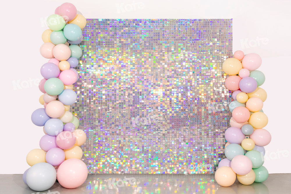 Kate Rainbow Sequin Wall Backdrop Party Cake Smash Purple Designed by Emetselch(print, non-sequin props) - Kate Backdrop AU