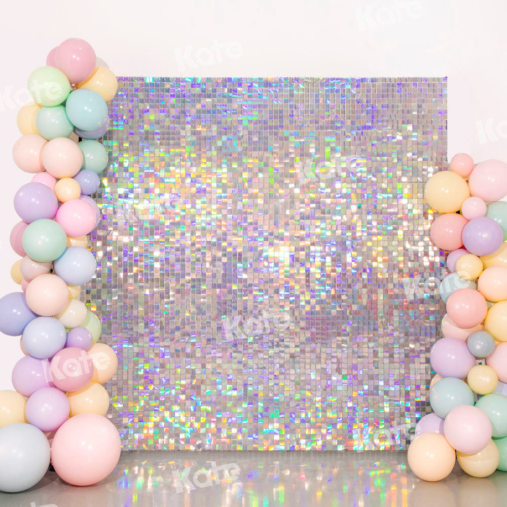 Kate Rainbow Sequin Wall Backdrop Party Cake Smash Purple Designed by Emetselch(print, non-sequin props) - Kate Backdrop AU