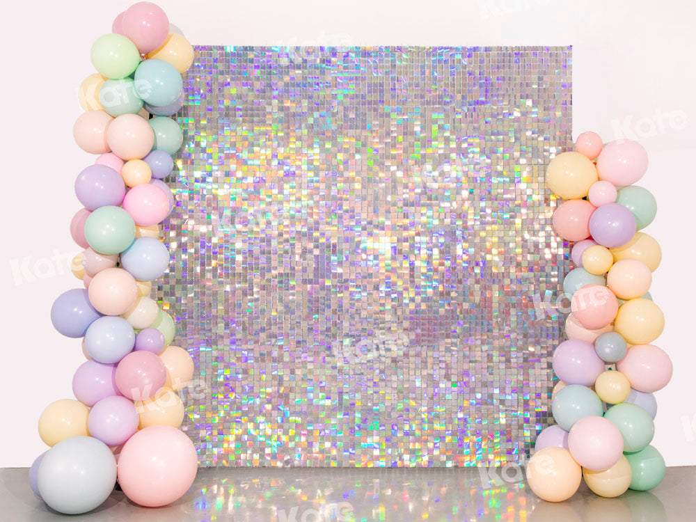 Kate Rainbow Sequin Wall Backdrop Party Cake Smash Purple Designed by Emetselch(print, non-sequin props) - Kate Backdrop AU