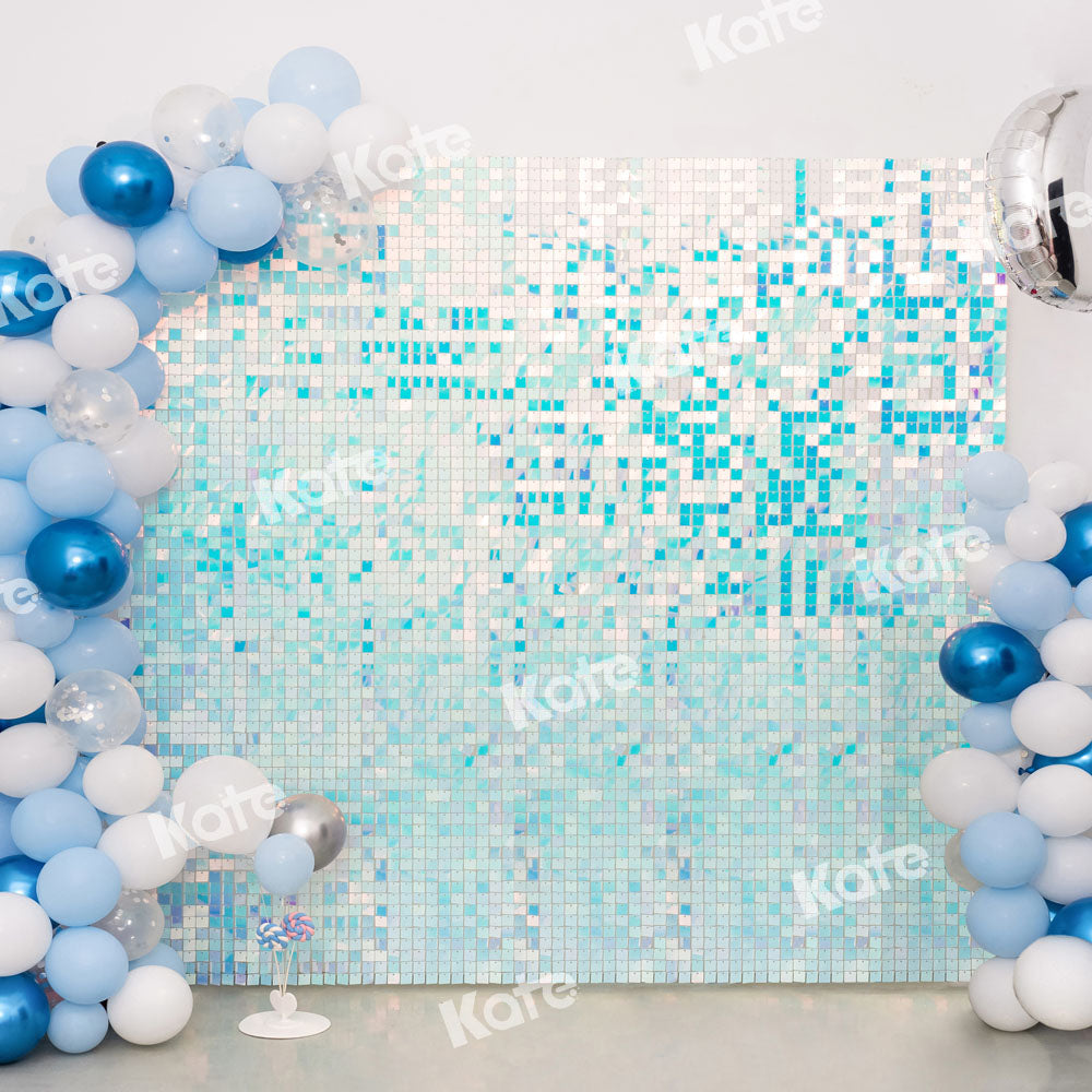 Kate Blue Sequin Wall Backdrop Party Cake Smash Designed by Emetselch(print, non-sequin props) - Kate Backdrop AU