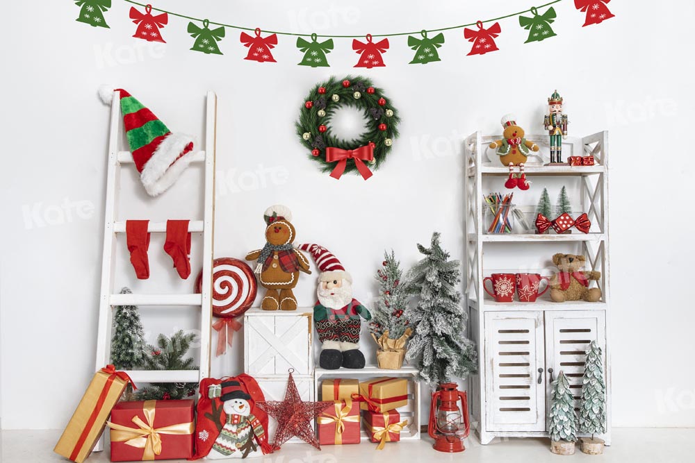 Kate Christmas Backdrop Toy Gingerbread Gift Designed by Emetselch - Kate Backdrop AU