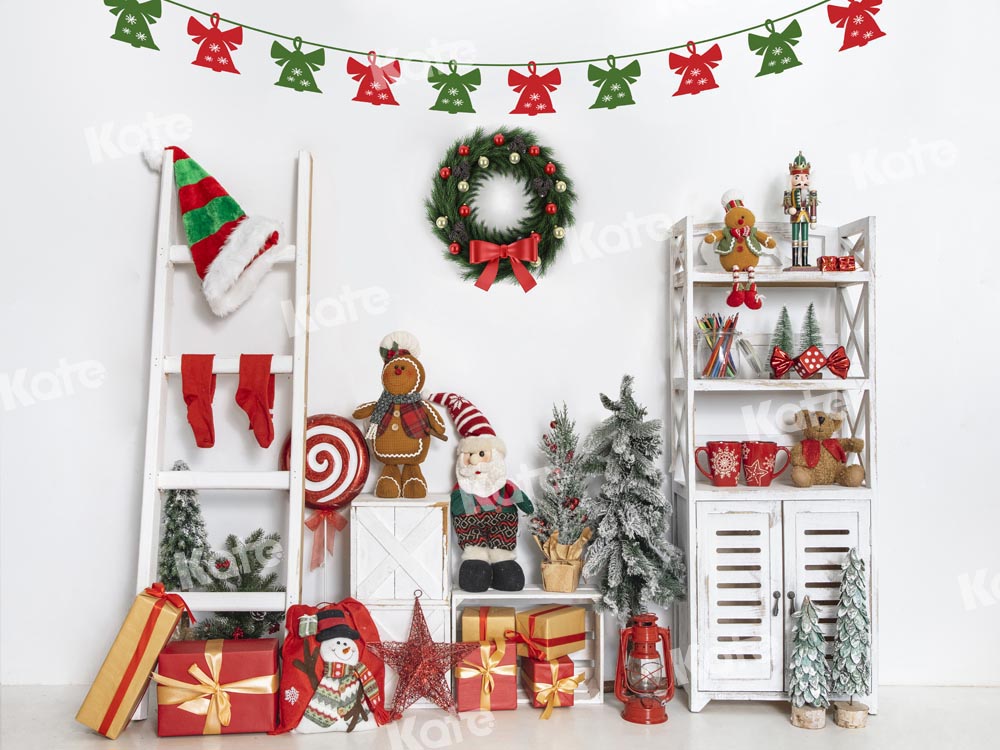 Kate Christmas Backdrop Toy Gingerbread Gift Designed by Emetselch - Kate Backdrop AU