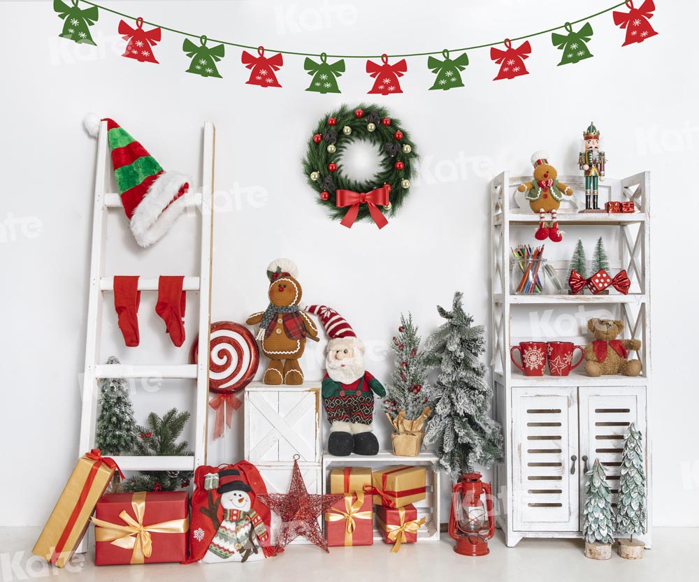 Kate Christmas Backdrop Toy Gingerbread Gift Designed by Emetselch - Kate Backdrop AU