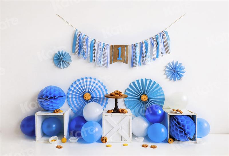 Kate Cake Smash Backdrop One Birthday Balloons for Photography - Kate Backdrop AU