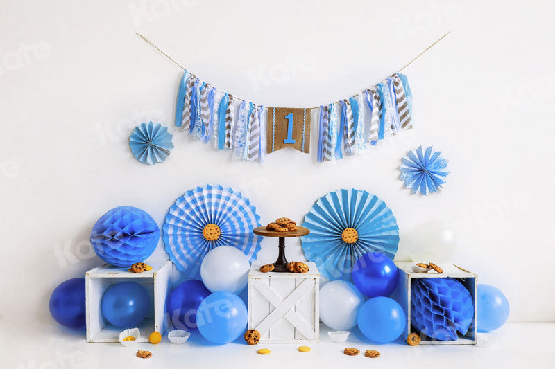 Kate Cake Smash Backdrop One Birthday Balloons for Photography - Kate Backdrop AU