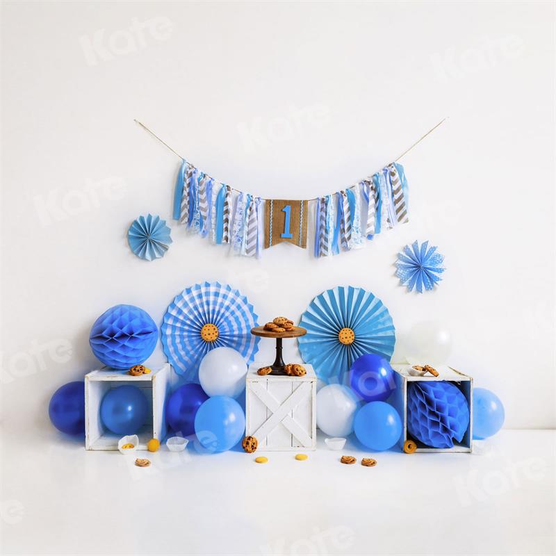 Kate Cake Smash Backdrop One Birthday Balloons for Photography - Kate Backdrop AU