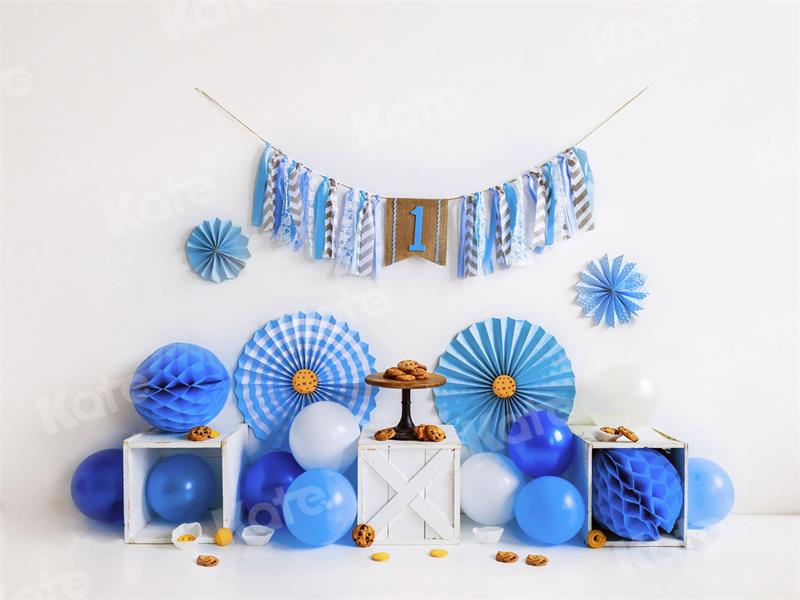 Kate Cake Smash Backdrop One Birthday Balloons for Photography - Kate Backdrop AU