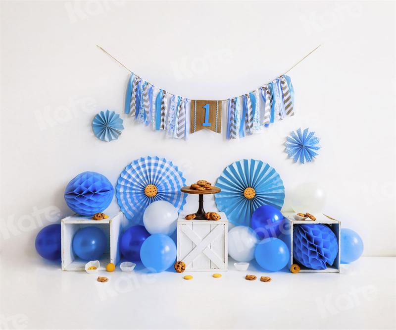 Kate Cake Smash Backdrop One Birthday Balloons for Photography - Kate Backdrop AU