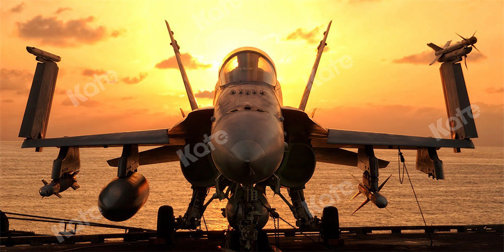 Kate Airplane Backdrop Sunset Boy Designed by Chain Photography - Kate Backdrop AU