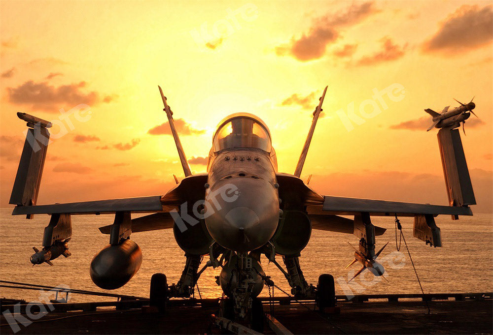 Kate Airplane Backdrop Sunset Boy Designed by Chain Photography - Kate Backdrop AU