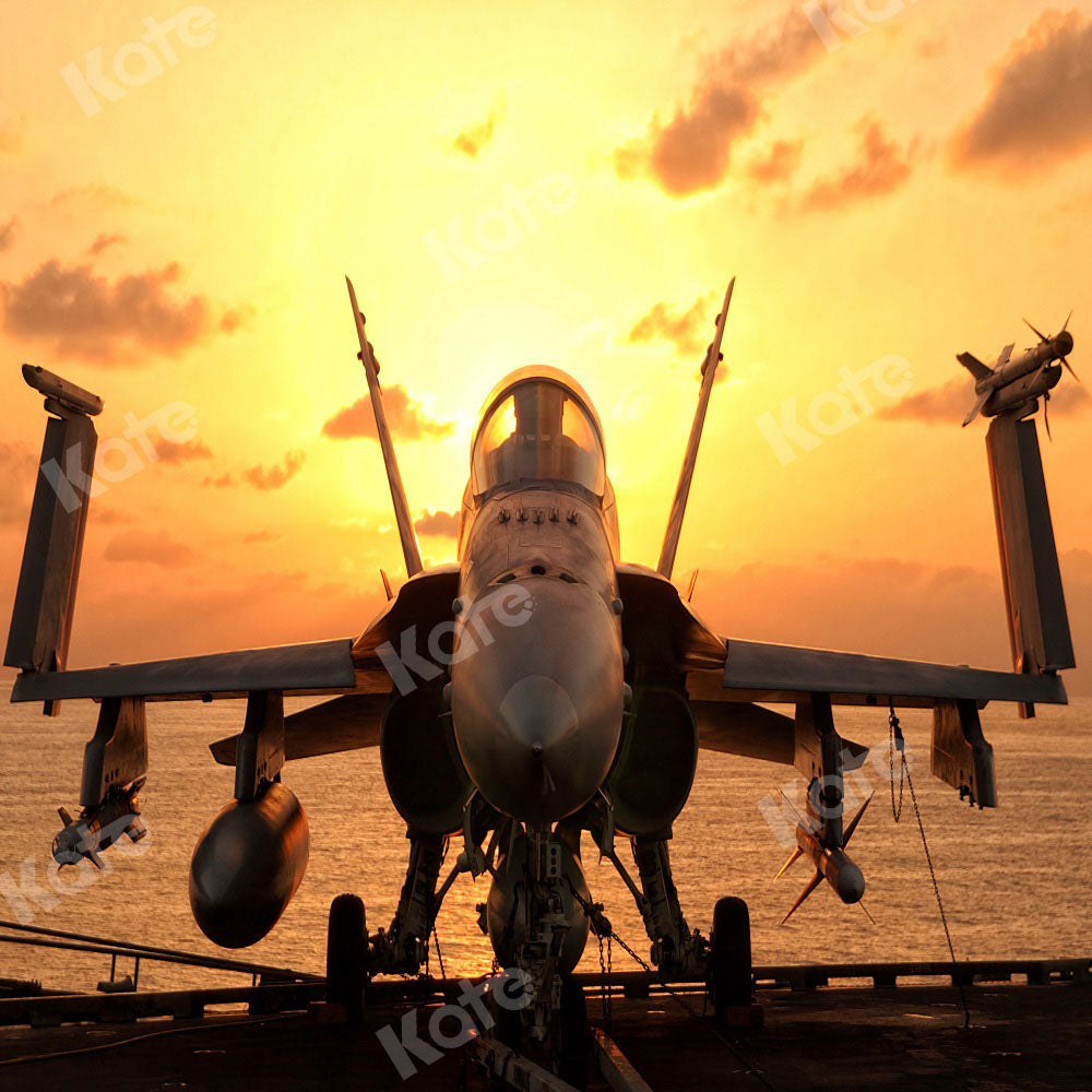 Kate Airplane Backdrop Sunset Boy Designed by Chain Photography - Kate Backdrop AU