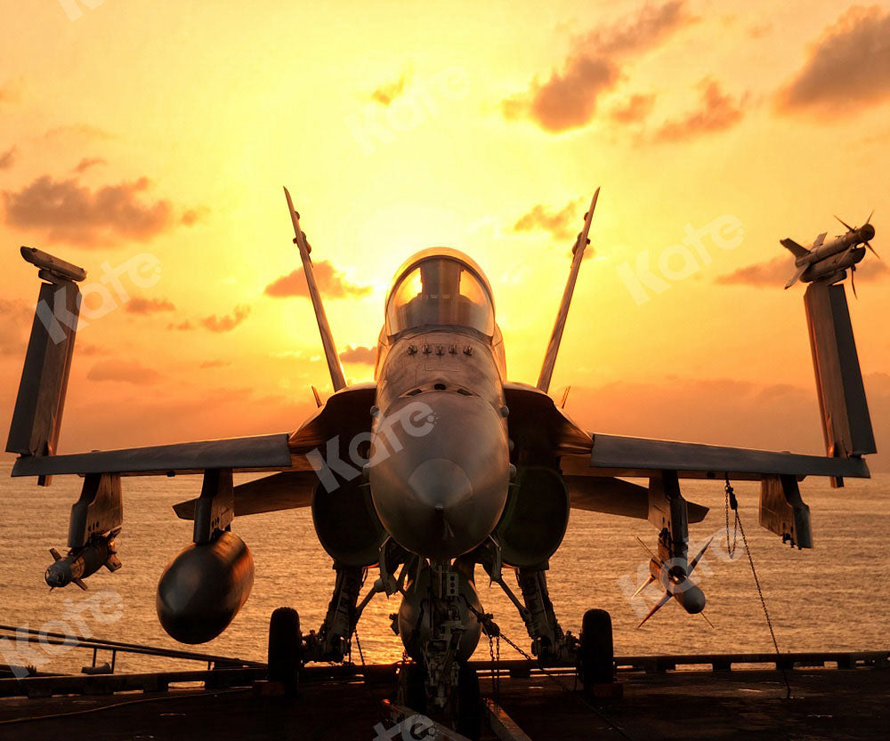 Kate Airplane Backdrop Sunset Boy Designed by Chain Photography - Kate Backdrop AU