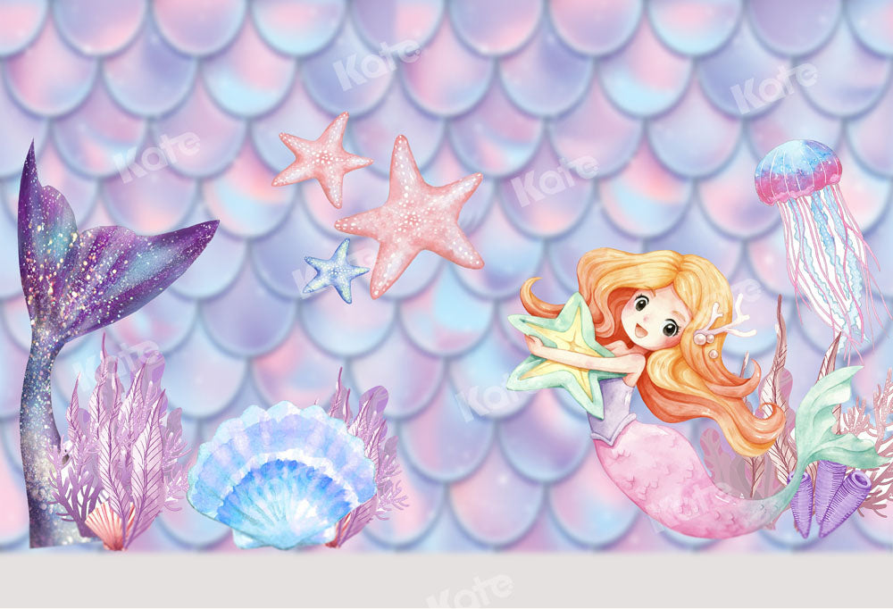 Kate Underwater Party Backdrop Shell Child Designed by Chain Photography - Kate Backdrop AU