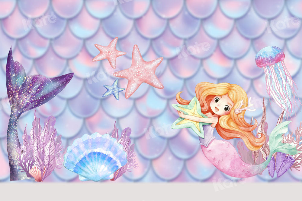 Kate Underwater Party Backdrop Shell Child Designed by Chain Photography - Kate Backdrop AU
