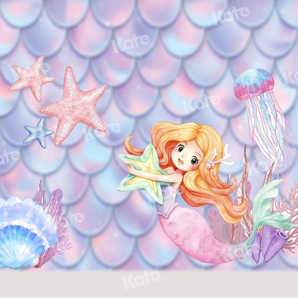 Kate Underwater Party Backdrop Shell Child Designed by Chain Photography - Kate Backdrop AU