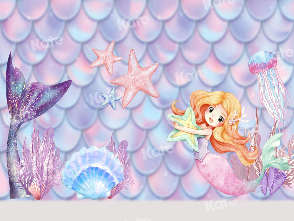 Kate Underwater Party Backdrop Shell Child Designed by Chain Photography - Kate Backdrop AU