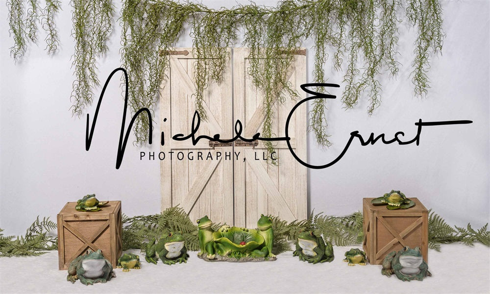 Kate Summer Frogs Backdrop Green Plants Designed By Michele Ernst Photography - Kate Backdrop AU