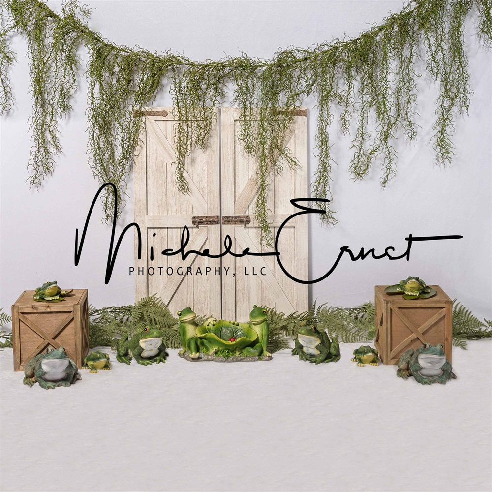 Kate Summer Frogs Backdrop Green Plants Designed By Michele Ernst Photography - Kate Backdrop AU