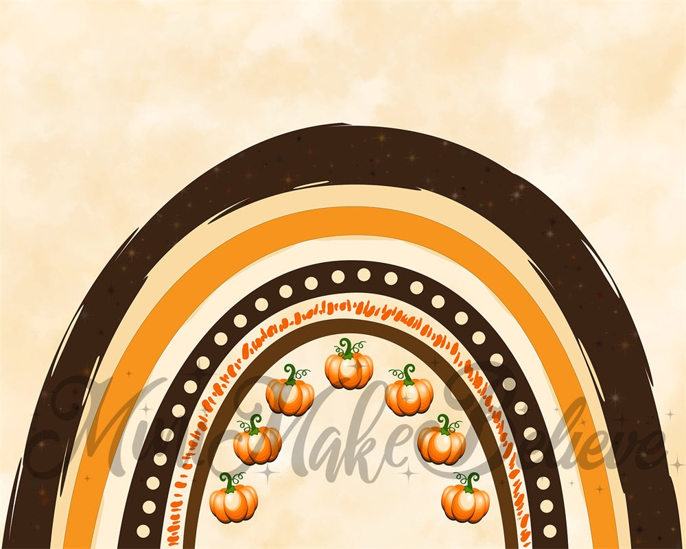 Kate Pumpkins Rainbow Backdrop Cake Smash Designed by Mini MakeBelieve - Kate Backdrop AU