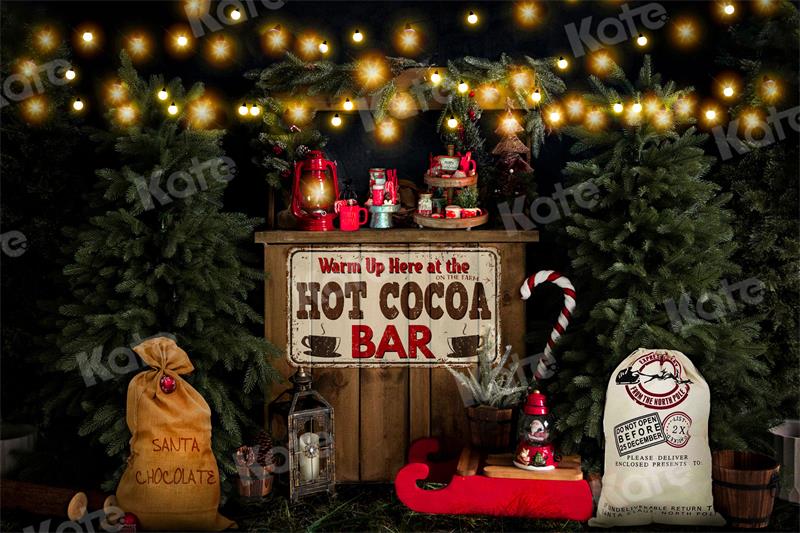 Kate Christmas Backdrop Hot Cocoa for Photography - Kate Backdrop AU