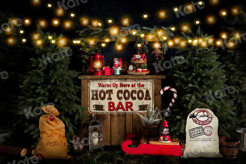 Kate Christmas Backdrop Hot Cocoa for Photography - Kate Backdrop AU