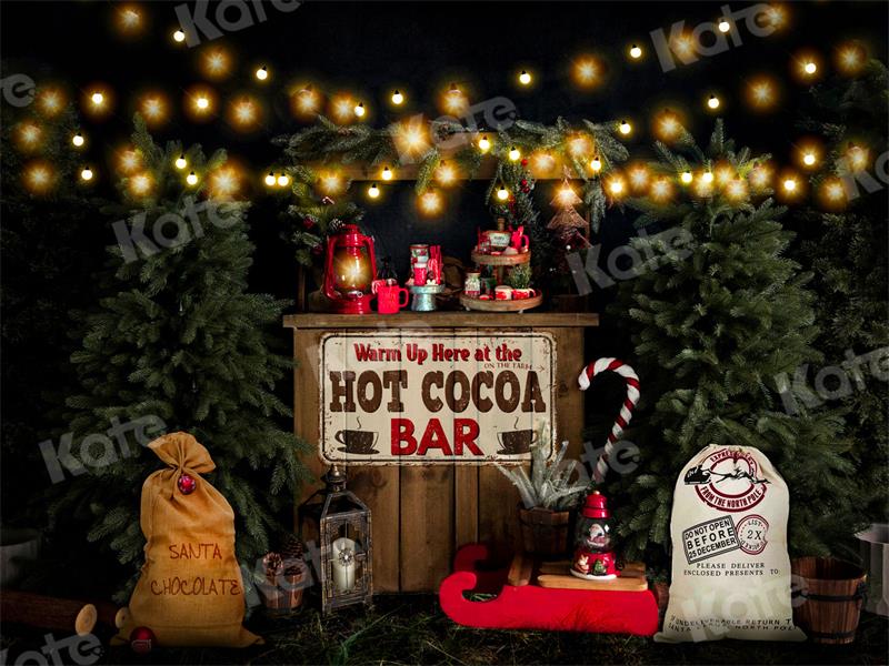 Kate Christmas Backdrop Hot Cocoa for Photography - Kate Backdrop AU