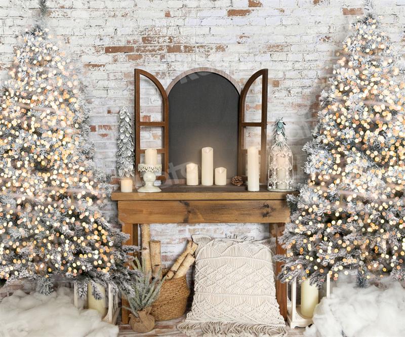 Kate Christmas Tree Backdrop Bokeh for Photography - Kate Backdrop AU