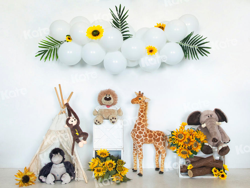 Kate Balloon Backdrop Animal World Designed by Emetselch - Kate Backdrop AU