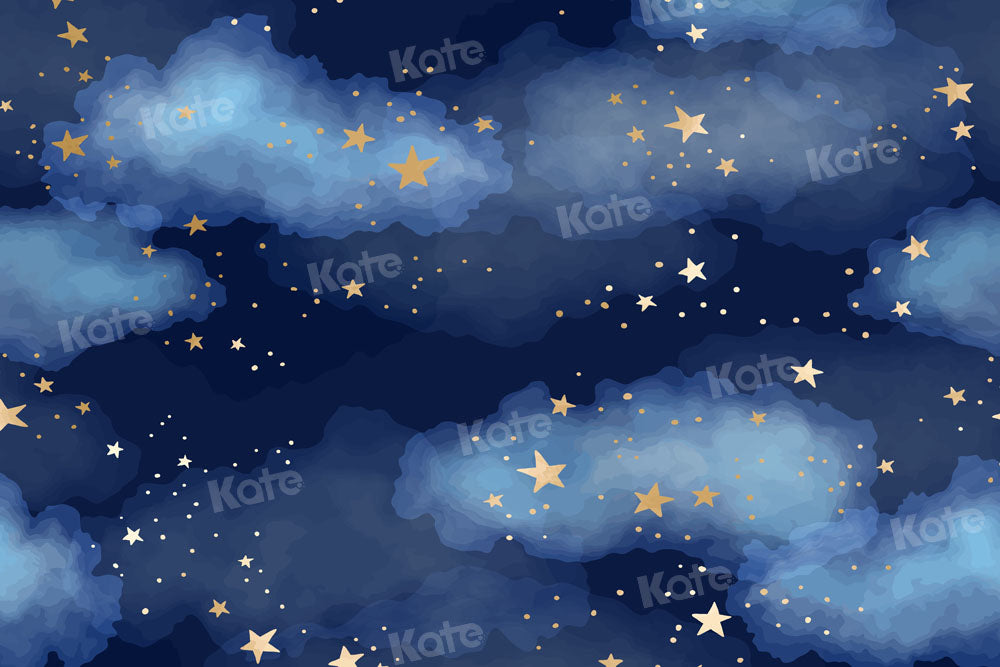 Kate Night Sky Clouds Backdrop Star Designed by Chain Photography - Kate Backdrop AU