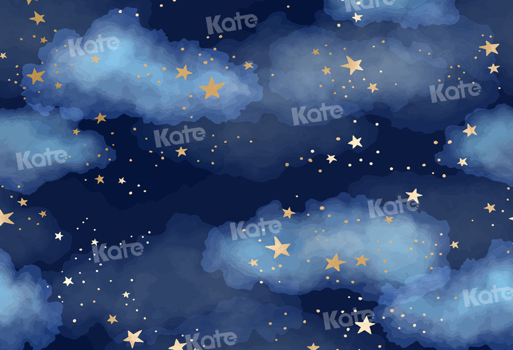 Kate Night Sky Clouds Backdrop Star Designed by Chain Photography - Kate Backdrop AU