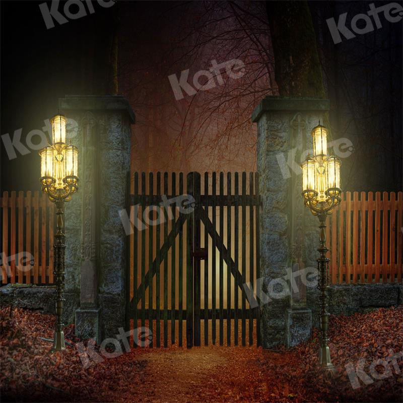 Kate Halloween Backdrop Manor Gate for Photography - Kate Backdrop AU