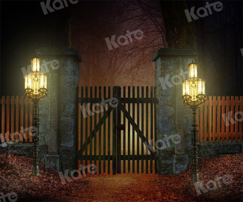 Kate Halloween Backdrop Manor Gate for Photography - Kate Backdrop AU