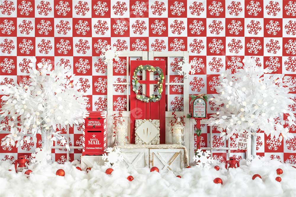 Kate Christmas Winter Backdrop Snowflake Designed by Emetselch - Kate Backdrop AU