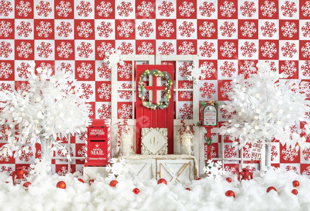 Kate Christmas Winter Backdrop Snowflake Designed by Emetselch - Kate Backdrop AU