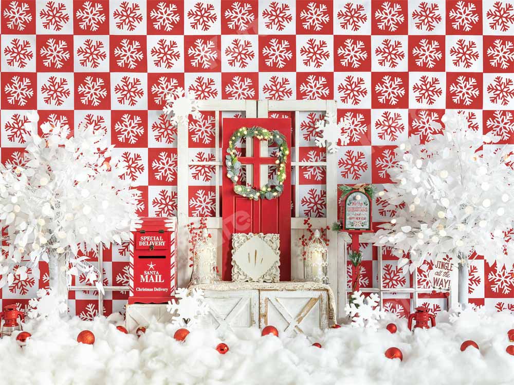 Kate Christmas Winter Backdrop Snowflake Designed by Emetselch - Kate Backdrop AU