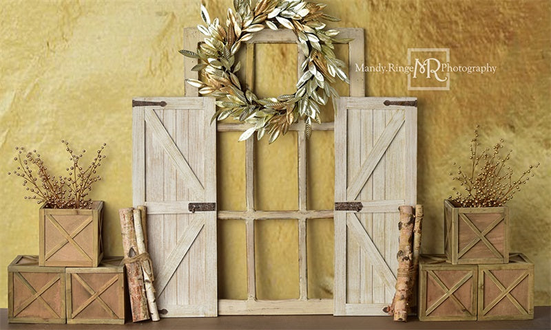 Kate Golden Holiday Backdrop Designed by Mandy Ringe Photography - Kate Backdrop AU