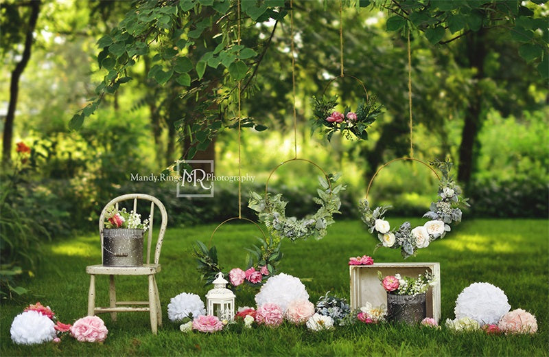 Kate Outdoor Floral Hoops Backdrop Designed By Mandy Ringe Photography - Kate Backdrop AU