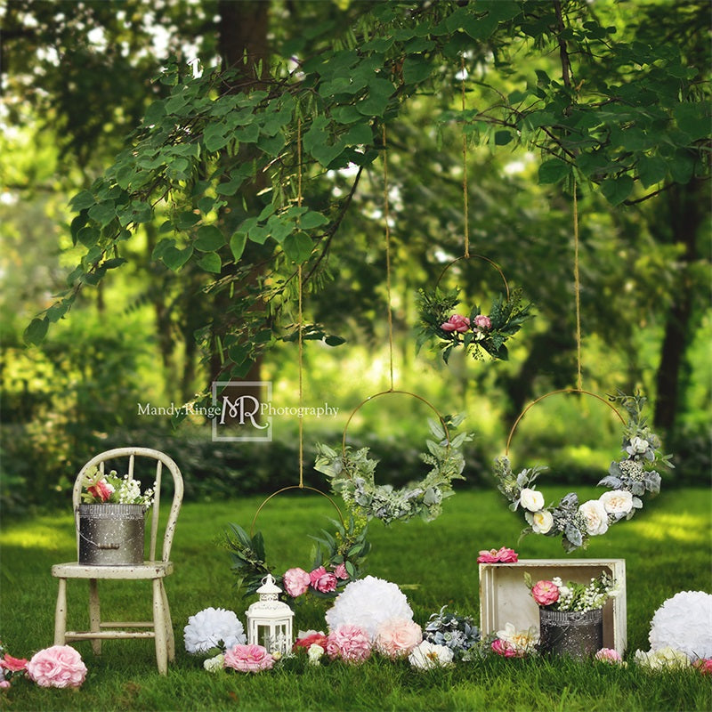 Kate Outdoor Floral Hoops Backdrop Designed By Mandy Ringe Photography - Kate Backdrop AU