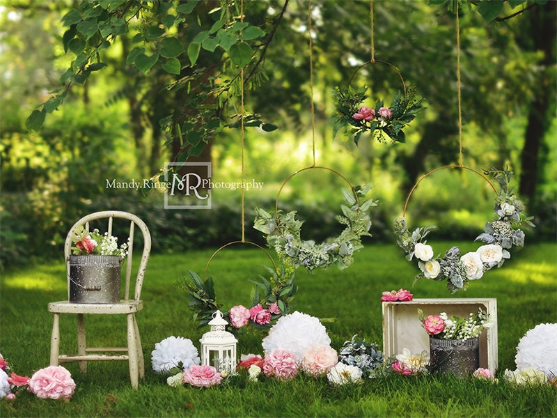 Kate Outdoor Floral Hoops Backdrop Designed By Mandy Ringe Photography - Kate Backdrop AU