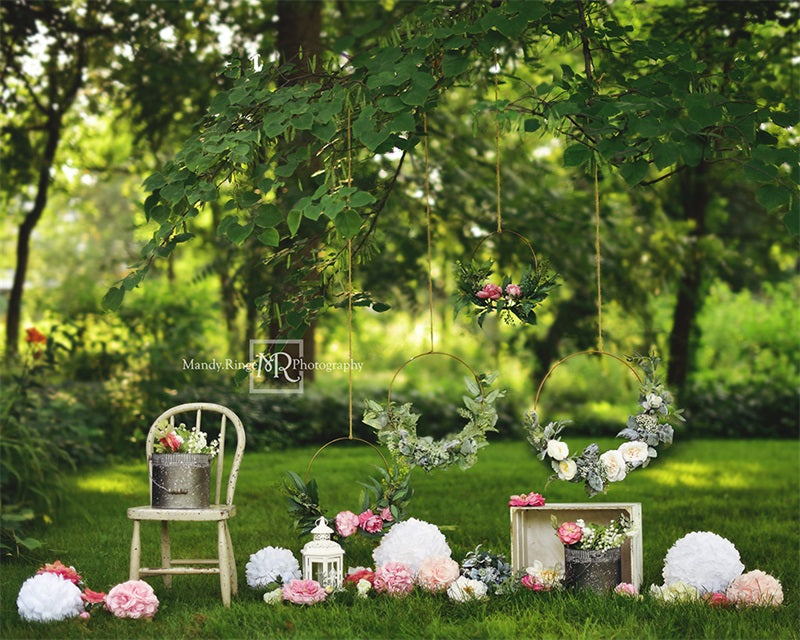 Kate Outdoor Floral Hoops Backdrop Designed By Mandy Ringe Photography - Kate Backdrop AU