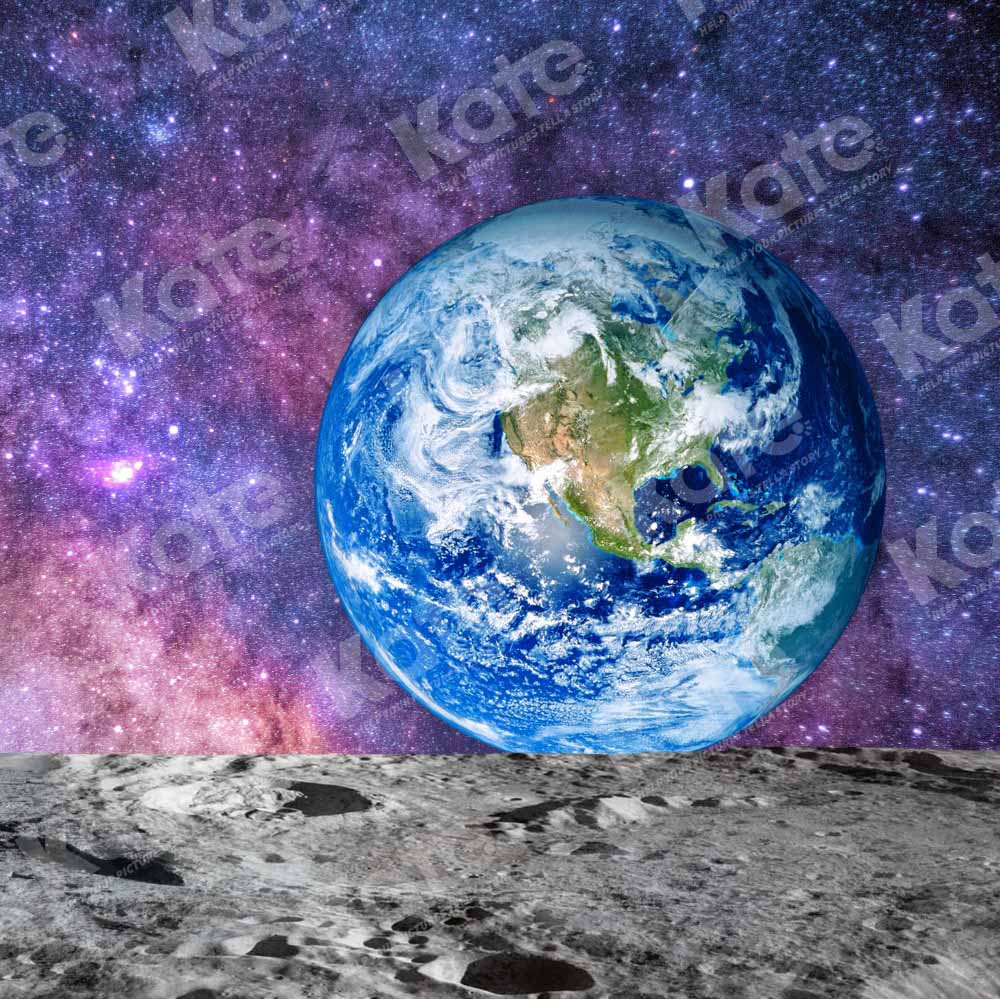 Kate Galaxy Astronaut Backdrop Earth Lunar Surface Designed by Chain Photography - Kate Backdrop AU