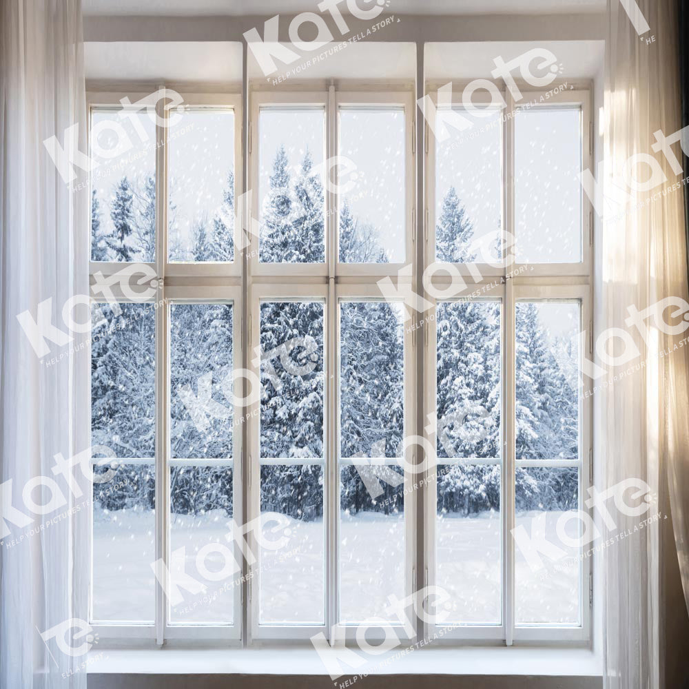 Kate Winter Snow Scene Backdrop Window Designed by Chain Photography - Kate Backdrop AU
