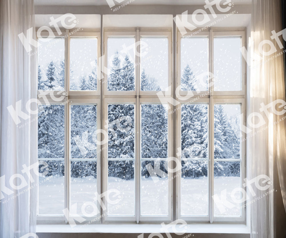 Kate Winter Snow Scene Backdrop Window Designed by Chain Photography - Kate Backdrop AU