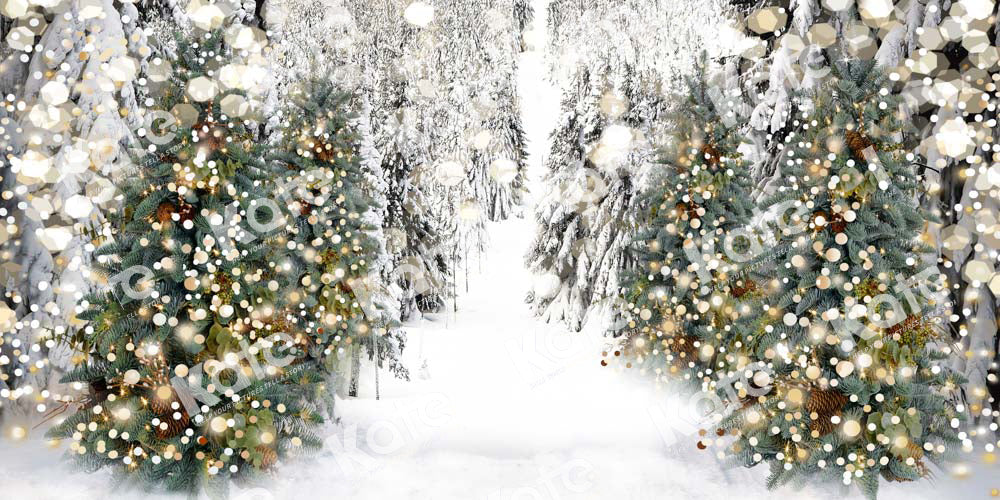 Kate Winter Snow Backdrop Forest Bokeh Designed by Chain Photography - Kate Backdrop AU