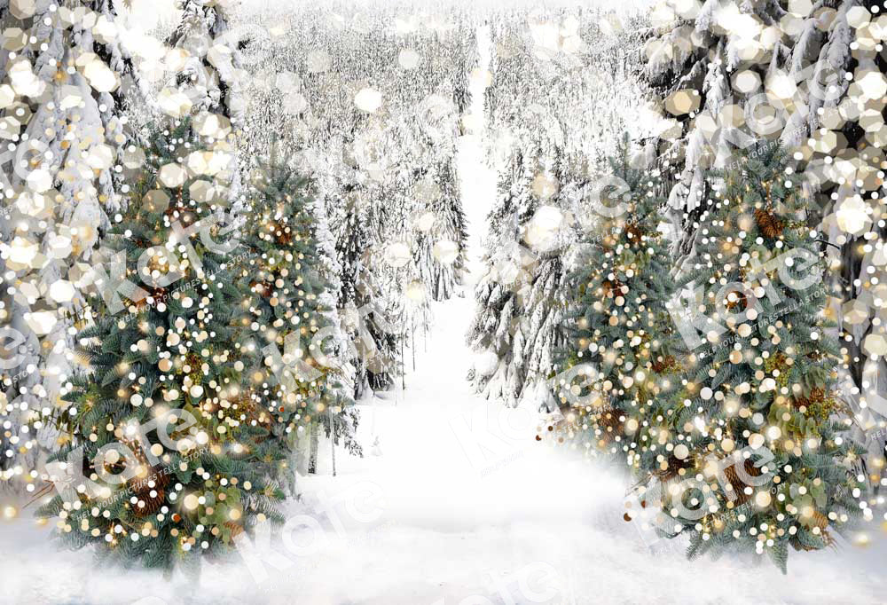 Kate Winter Snow Backdrop Forest Bokeh Designed by Chain Photography - Kate Backdrop AU