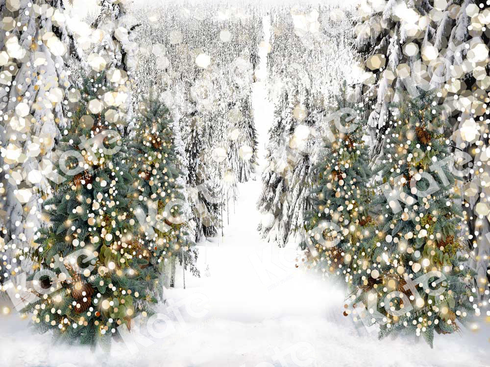 Kate Winter Snow Backdrop Forest Bokeh Designed by Chain Photography - Kate Backdrop AU