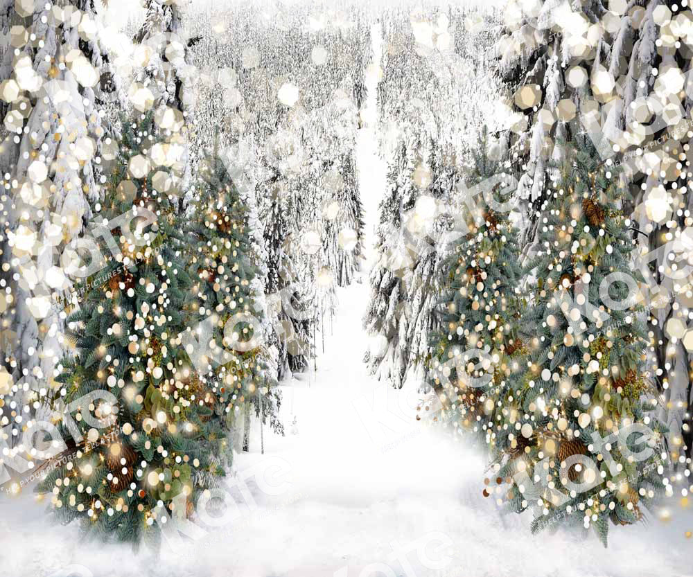 Kate Winter Snow Backdrop Forest Bokeh Designed by Chain Photography - Kate Backdrop AU