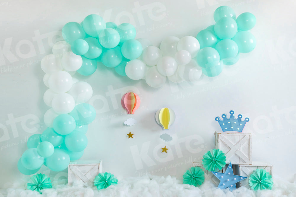 Kate Balloon Cake Smash Backdrop Designed by Emetselch - Kate Backdrop AU