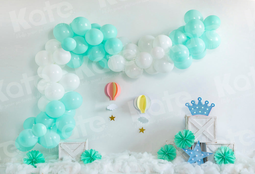 Kate Balloon Cake Smash Backdrop Designed by Emetselch - Kate Backdrop AU